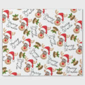 kersthert cadeaupapier (Vlak)