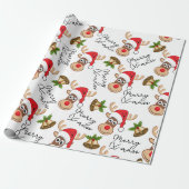 kersthert cadeaupapier (Uitgerold)