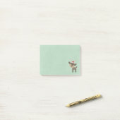 Kersthert met rode kerstmuts Retro Hipster Post-it® Notes (Op bureau)