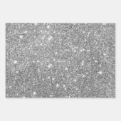 kersthert zilverglitter inpakpapier vel (Voorkant 2)