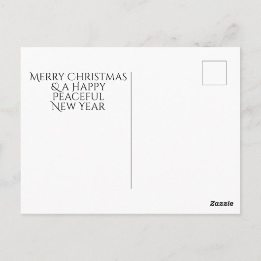 Kerstherten Besneeuwd Bos Briefkaart (Achterkant)