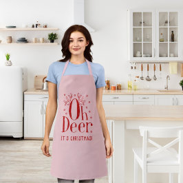 Kerstherten grappige illustratie schort