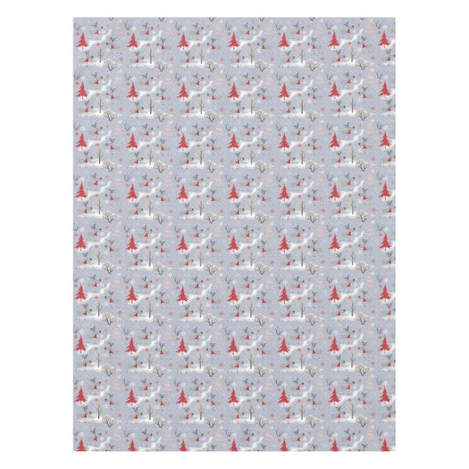 Kerstherten in het bos. Kerst, hert Tafelkleed (Voorkant)