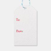 Kerstherten in het Feestelijke Winterwoud Cadeaulabel (Achterkant)