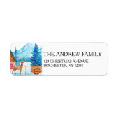 Kerstherten & Landschapsadres Etiket (Voorkant)