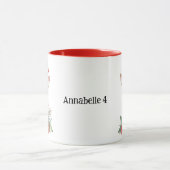 Kerstherten met rode sjaal Mok (Midden)