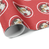  kerstherten met sneeuwwrakken cadeaupapier (Rol Hoek)