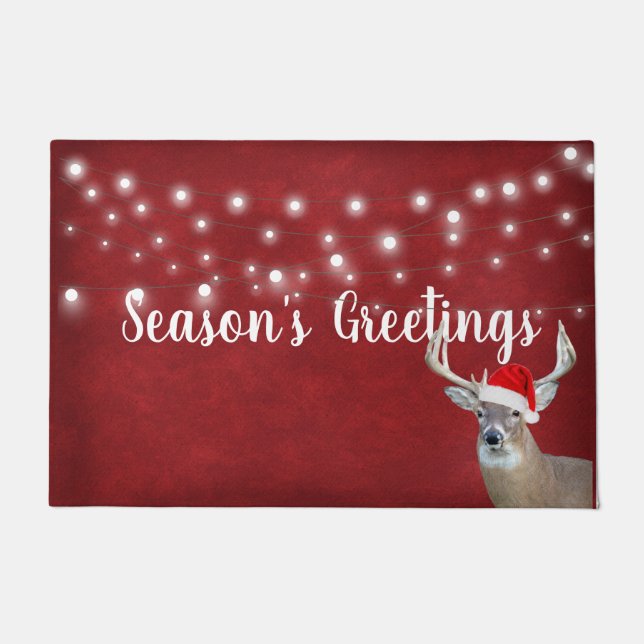 Kerstherten met verlichting deurmat (Voorkant)