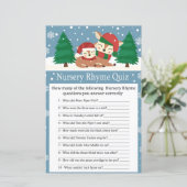 Kerstherten Nursery Rhyme Quiz baby shower game (Staand voorkant)