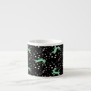 Kerstherten Ster Winter Patroon Espresso Kop