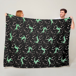 Kerstherten Ster Winter Patroon Fleece Deken