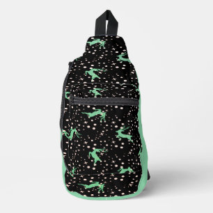 Kerstherten Ster Winter Patroon Sling Bag