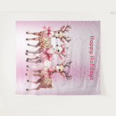 Kerstherten vakantie achtergrond wandkleed (Voorkant (horizontaal))