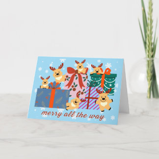 Kerstherten Zijn Gearriveerd Kerst Groetkaart Feestdagen Kaart