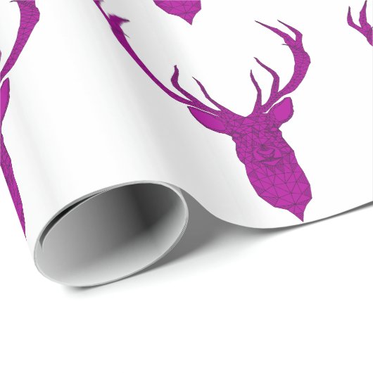 Kersthertenkop, antler, vlek cadeaupapier (Rol Hoek)