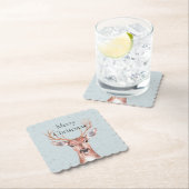 Kersthertensneeuw Kartonnen Onderzetters (Insitu)