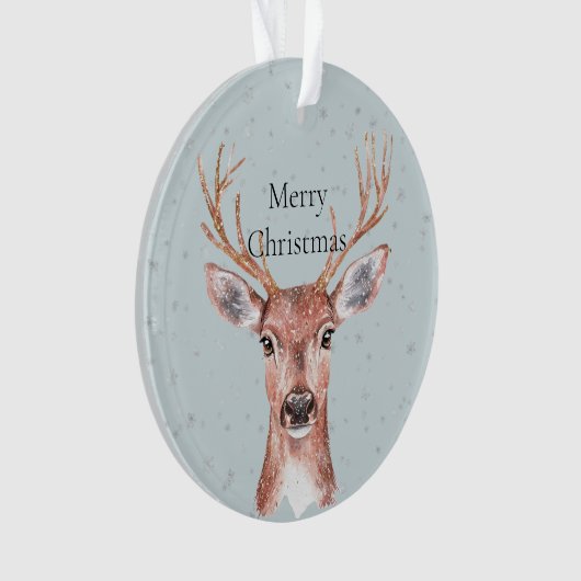 Kersthertensneeuw Ornament (voorkant)