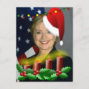 kersthillary clinton feestdagenkaart