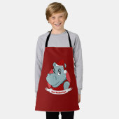 Kersthippo-cartoon Schort (Gedragen)