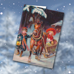 kersthoes feestdagen kaart