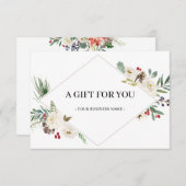 KerstHolly Berry & Floral Cadeat (Voorkant / Achterkant)