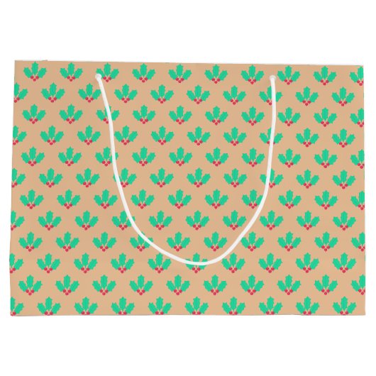 KerstHolly Berry Groot Cadeauzakje (Achterkant)