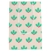 KerstHolly Berry Medium Cadeauzakje (Achterkant)