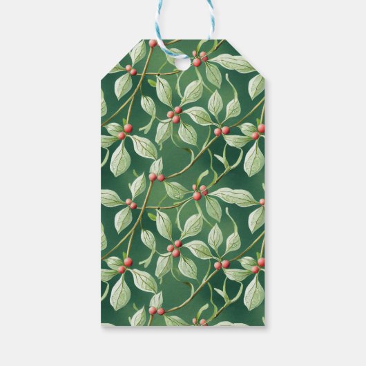 KerstHolly Cadeaulabel (Achterkant)