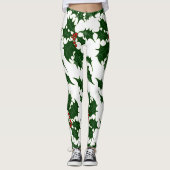 KerstHolly en Berries Leggings (Voorkant)