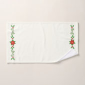 KerstHolly en Poinsettias Bath Towel Set Bad Handdoek (Handdoek)