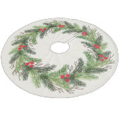 KerstHolly Fleece Kerstboom Rok (Gekanteld)