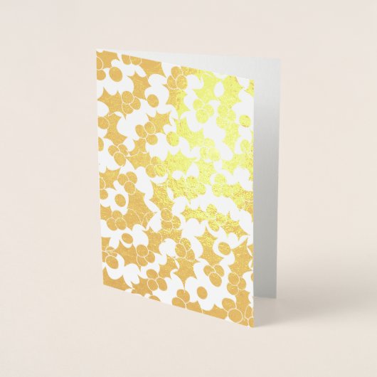 KerstHolly Folie Kaarten (Voorkant)