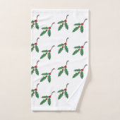 KerstHolly Holiday Decor Gift Bath Towel Set Bad Handdoek (Handdoek)