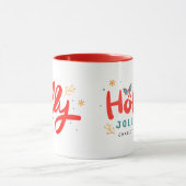 KerstHolly Jolly Fun Winter Persoonlijke naam Mok (Midden)