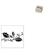KerstHolly (kies uw eigen kleur) Rubberstempel (Gestempeld)