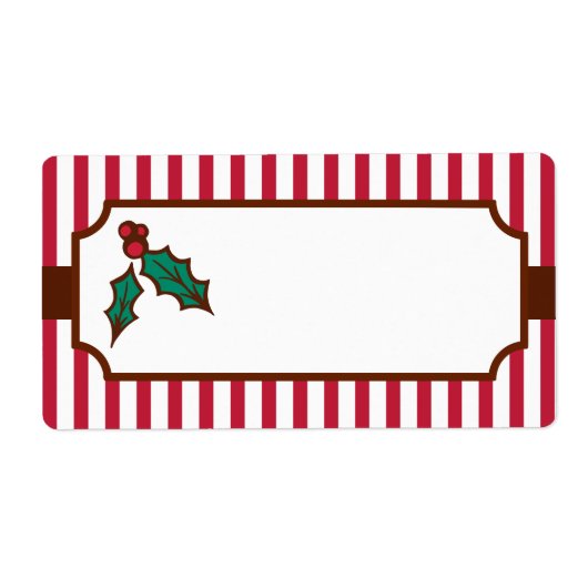 kerstHolly-labels Etiket (Voorkant)