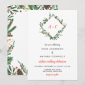 KerstHolly Leaves | Winter Weddenschap Kaart (Voorkant / Achterkant)