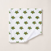KerstHolly Pattern Bad Handdoek (Wasdoekje)