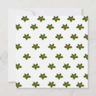 KerstHolly Pattern Feestdagenkaart