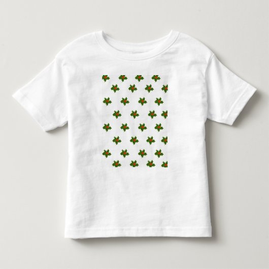 KerstHolly Pattern Kinder Shirts (Voorkant)
