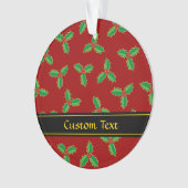 KerstHolly Pattern Ornament (voorkant)