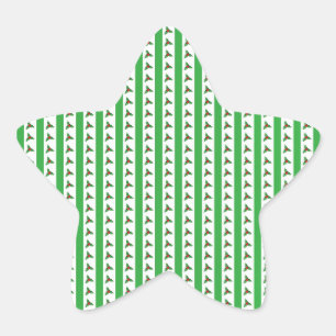 KerstHolly Pattern Ster Sticker