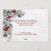 KerstHolly Pine Rustic 3-fotofeestkaart Feestdagenkaart (Achterkant)