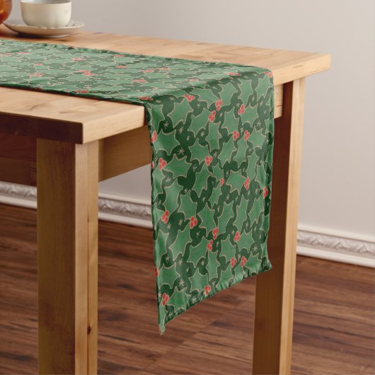 KerstHolly Short Table Runner Lange Tafelloper (Voorbeeld)