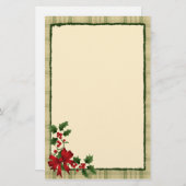 KerstHolly Stationery Briefpapier (Voorkant / Achterkant)