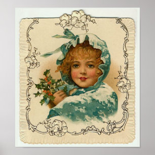 "KerstHolly" Vintage Poster
