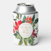 KerstHolly Wreath Floral Green Blikjeskoeler (Blikje Achterkant)