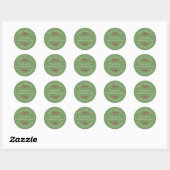 Kersthomemade Cranberry Jam Green Ronde Sticker (Vel)