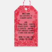 Kersthomemade soep een label voor jar gift cadeaulabel (Achterkant)