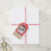 Kersthomemade soep een label voor jar gift cadeaulabel (Met Touw)